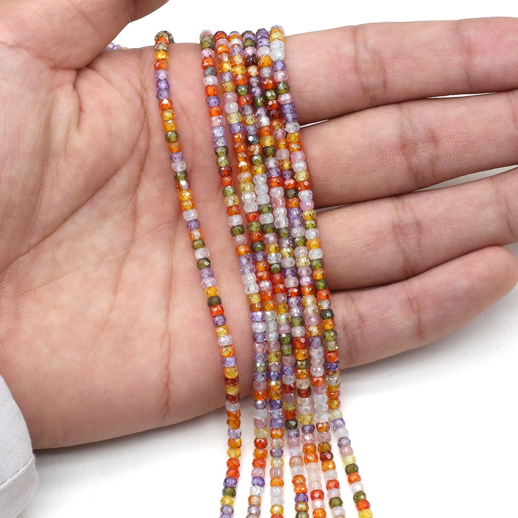 Natural Stone Beads Zircon Oval Faceted Beads Charms For Jewelry Making DIY Necklace Bracelet Earrings Accessory