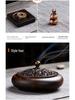 Ebony Large Wooden Sandalwood Incense Burner | Indoor Auspicious Clouds Agarwood Holder | Creative Tea Ceremony Ornament