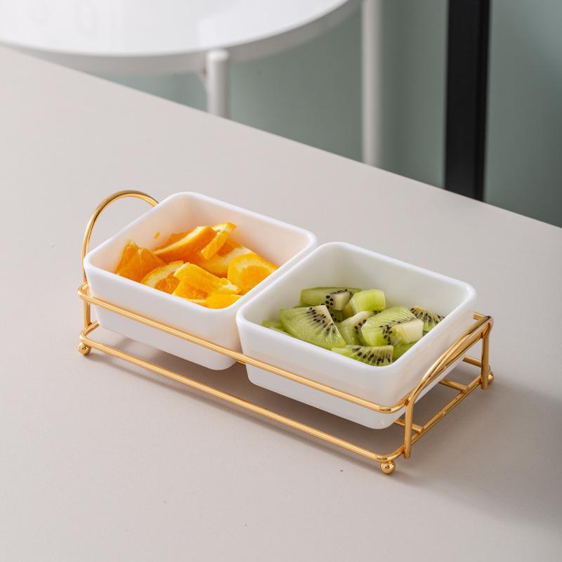 Ktv Clubhouse Fruit Plate Melamine Bar Muscle Foot Four Or Six Gongge Snack Plate Grid Barbecue Cold Vegetables Snack Plate Plate Plate
