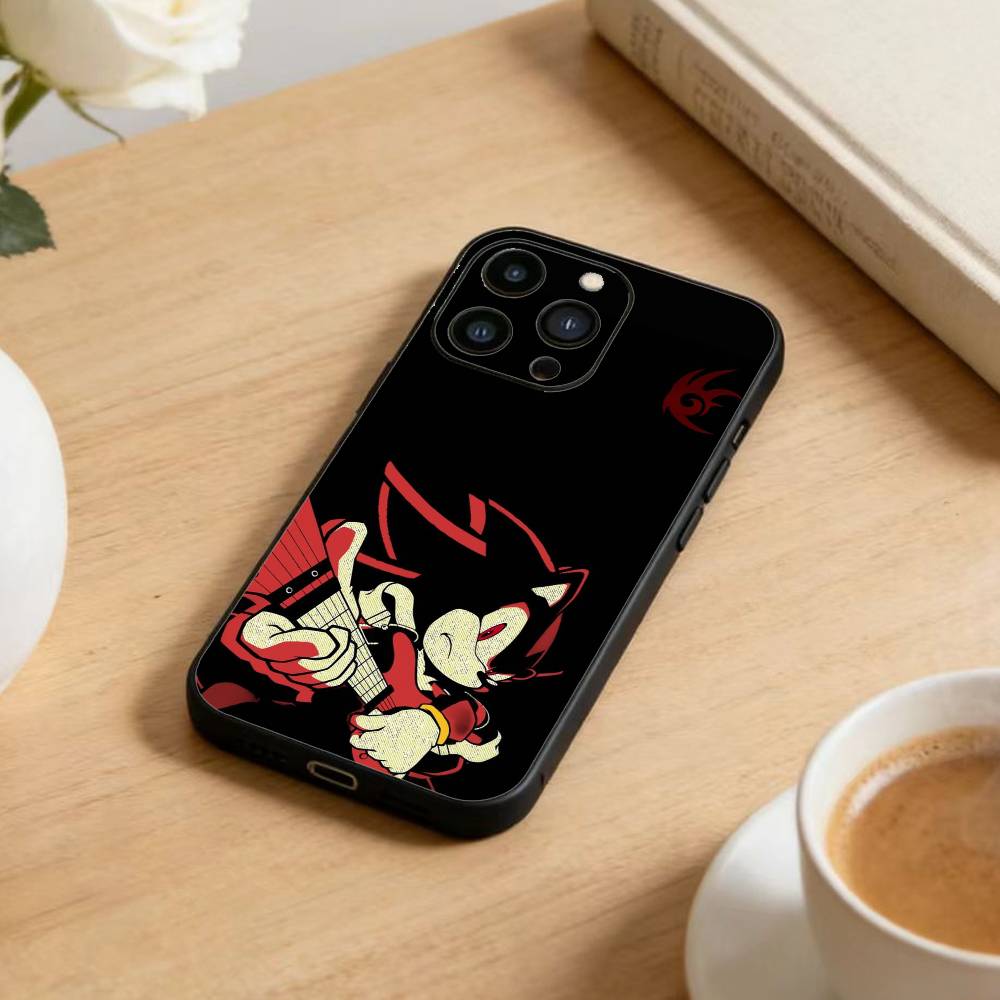 G-Shadow the Hedgehog Phone Case For iPhone 17 16 15 14 13 12 Max Plus Silicone Black Cover