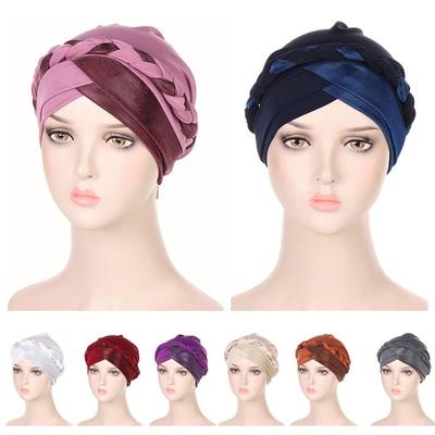 Muslim Islamic Headwear Braid Head Wrap Chemo Cap Sleep Cap Cancer Hat Turban Hat