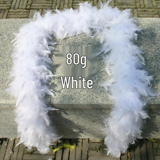 

Thick Fire Feather Strips for DIY Clothing & Wedding Decor белый