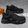 Men Leather Safety Shoes Anti-smash Anti-puncture Work Shoes Waterproof Lightweight Work Sneakers Indestructible Shoes Boots