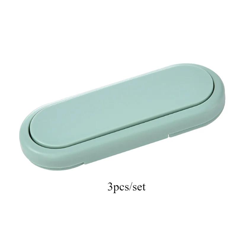 3pcs Anti-Pinch Safety Locks - Multifunctional Hand&Cabinet Door Locks for Refrigerator,Drawer Protection,Plastic,Refrigerator Locks,Protective Lock
