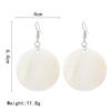 Runde natürliche Muschel-Ohrringe für Damen, trendiger Modeschmuck, Shopping, baumelnde Ohrringe