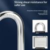 Waterproof Padlock 40mm Long Shackle Rustproof Security Lock with 3 Keys for Home / Outdoor Protection