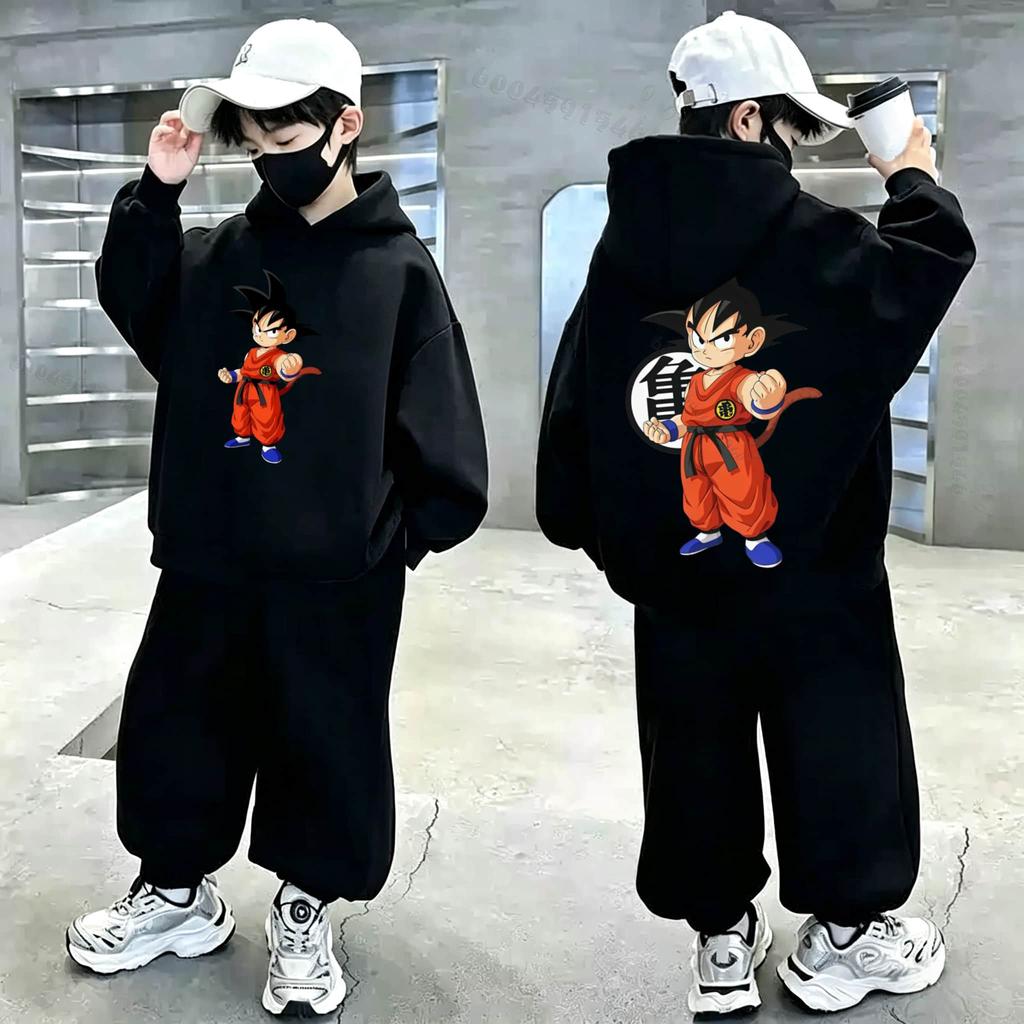 Autumn/Winter Children's Trend Dragon Ball Z Double-Sided Printed Warm and Comfortable Boys'/Girls' Baby Hooded Sweatshirt