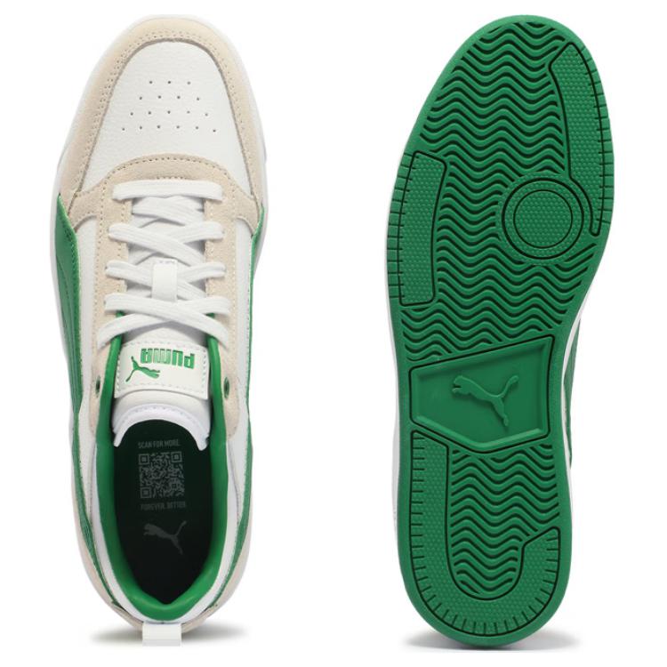 Puma Dribble Fashionable Durable Low-Top Casual Shoes Unisex Casual Shoes White Green 401057-01