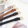 Women Belt Adjustable Length Imitation Leather Waistband Solid Color Waist Belt Dresses Shirts Pants Skirts Accessories