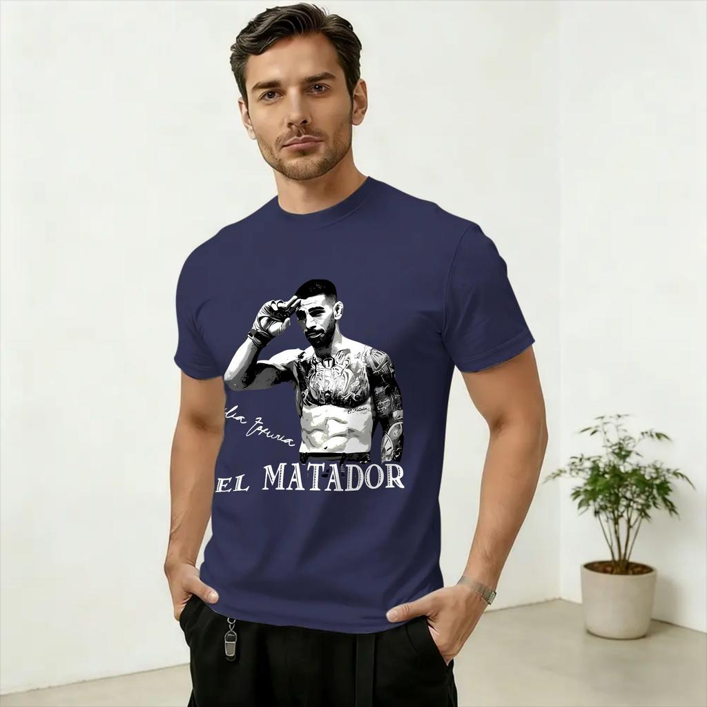 Ilia Topuria Fanart Merch T Shirt for Unisex 100 Cotton Funny TShirt Round Neck Tees Short Sleeve Clothes Summer
