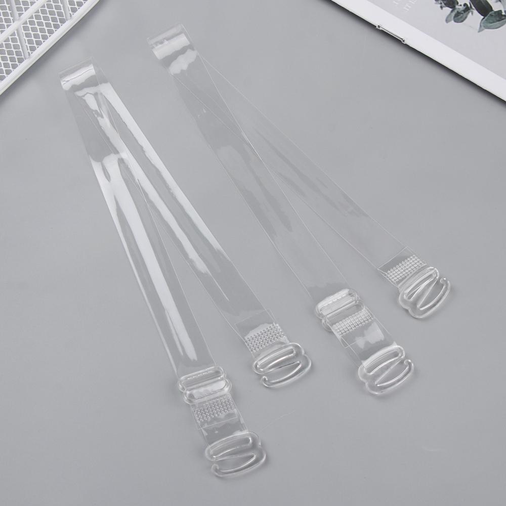 Fashion Detachable Transparent 1.5CM Steel Hook Invisible Bra Straps