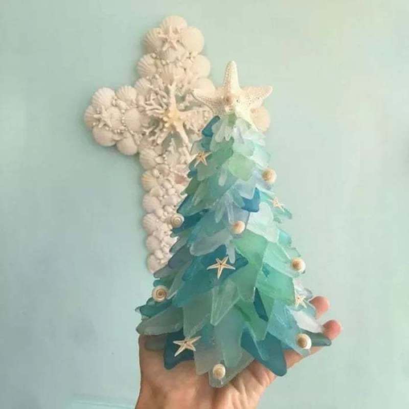 Stella marina albero di Natale finestra smeraldo albero di Natale resina ornamento regalo ornamento design arredamento per la casa