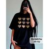 100% Cotton American Short-sleeved Shoulder-draped T-shirt Women's Bottoming Shirt Loose Top OZON