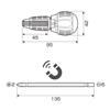 ANEX Quick Ball 72 Ratchet Left or Right and Lock with One Phillips and Electrical Work Driver, No. 397-D, Interchangeable, [Turn Finger], Flathead,