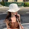 Korean Style Woman Sun Hat Wide Brim Cover Outdoor Fishing Cap Sun-cream Bucket Hat  Sun Protection