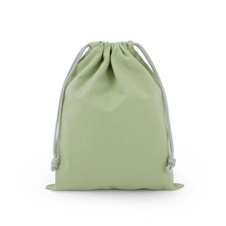Eco-friendly White Cotton Drawstring Pouch - Custom Canvas Storage Bag