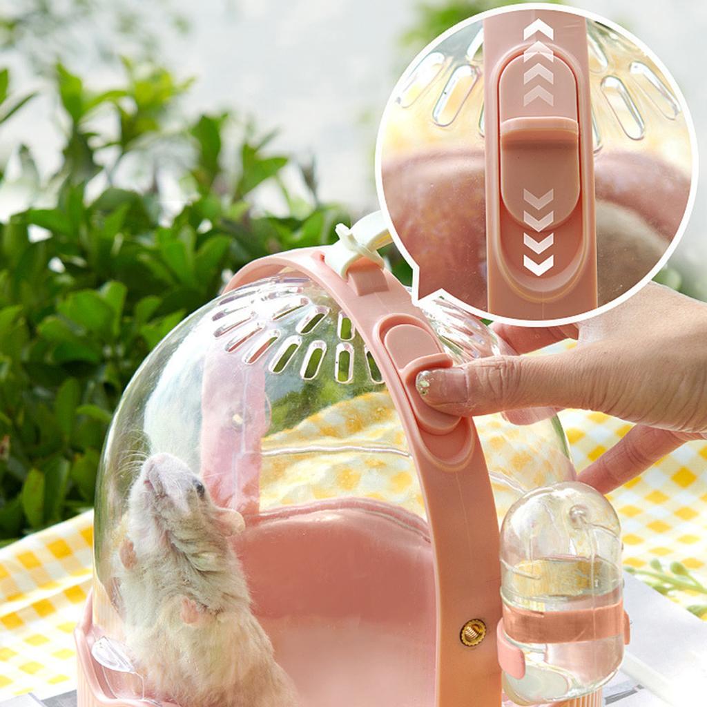 Přepravky pro domácí mazlíčky Klec Přenosná Klec pro křečka Cestovní klec pro domácí mazlíčky s 60ml lahví na vodu a větracími otvory