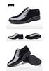 Men's Large Leather Lace-up Formal Shoes - Korean Style Black Work Shoes
