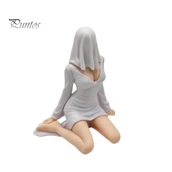 Unique Home Decorative Sculpture Ghost Girl Hooded Sculpture, Ethereal Mysterious Statue, Gothic Dark Academia Decor Queen Character Robe Figurine for