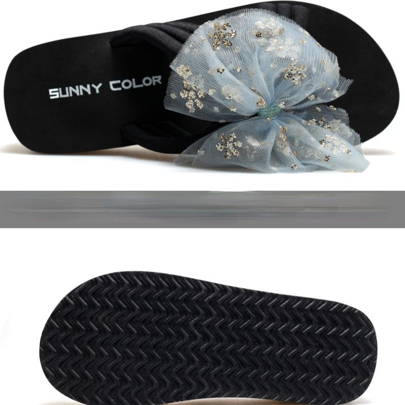 Chinelos Plus Size de Verão Femininos Usam Chinelos de Strass Selvagens Fora Verão Fora