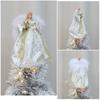 Weihnachtsbaum Dekoration Zubehör Plüsch Flügel Engelbäume Spitze Stilvolles Feiertagsaccessoire Festliche Ornament Dekorationen