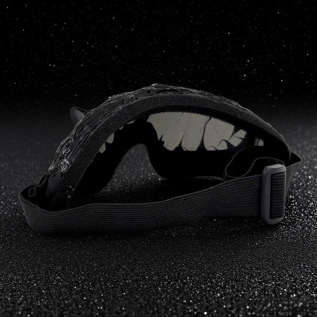 Lunettes de soleil avant-gardistes style punk faites à la main avec pointes et colle dégoulinante, lunettes cool pour fête, hommes, femmes, coupe-vent, équitation, lunettes de soleil techwear