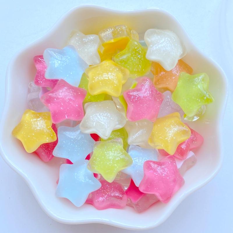

20Pcs New Mini Cute 13mm Shining Stars Series Flat Back Resin Scrapbooking DIY Jewelry Craft Decoration Accessorie