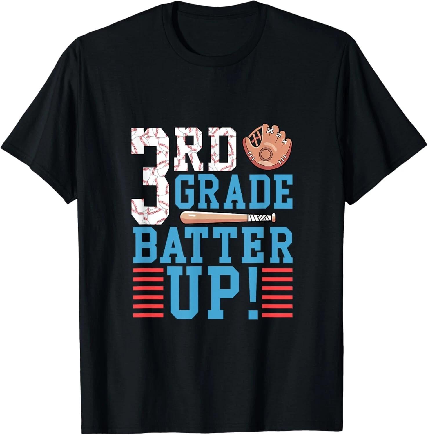 3rd Grade Back To School Shirt 3rd Grade Batter Up Baseball Gift Unisex T-Shirt S