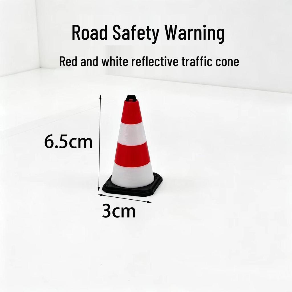 Mini Ice Cream Cone Toy - Traffic Cone and Barrier Marker Model for Kids