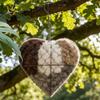 1pc Fiber Bird Nest Heart Shaped Outdoor Courtyard Garden Art Welcome Nest Bird Raising Supplies Decoration