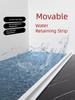 Bande étanche à ventouse style japonais pour salle de bain, Barrière d'eau mobile et détachable, Outil de blocage d'eau pour séparation sec/humide