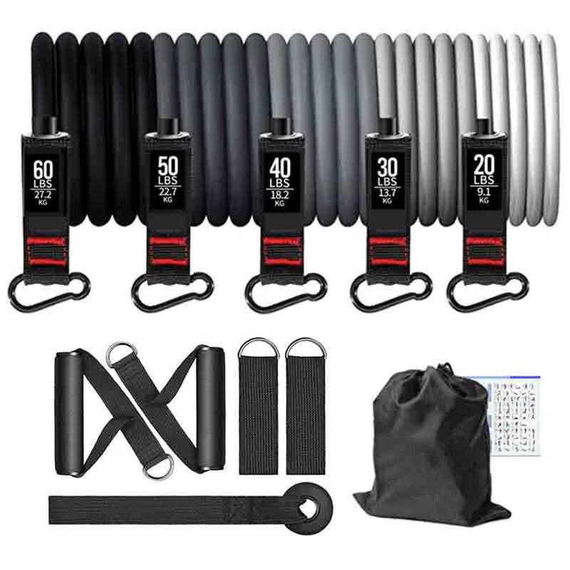 Desert Spring 11-Piece Resistance Band Set 100 lbs