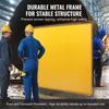 Welding Screen with Frame, 6' x 8' Welding Curtain Screen, Flame-Resistant Vinyl Welding Protection Screen on 4 Swivel Wheel (2 Lockable), Moveable &