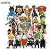 48pcs One Piece Anime Cartoon Stickers Collection For Laptops And Luggage Waterproof Pvc