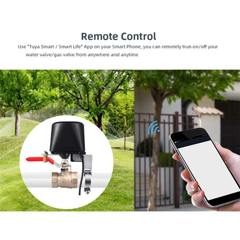 AEE4-Tuya Smart Zigbee 3.0 Gas Valve Mechanical Valve Switch Bluetooth Valve Control (US Plug)