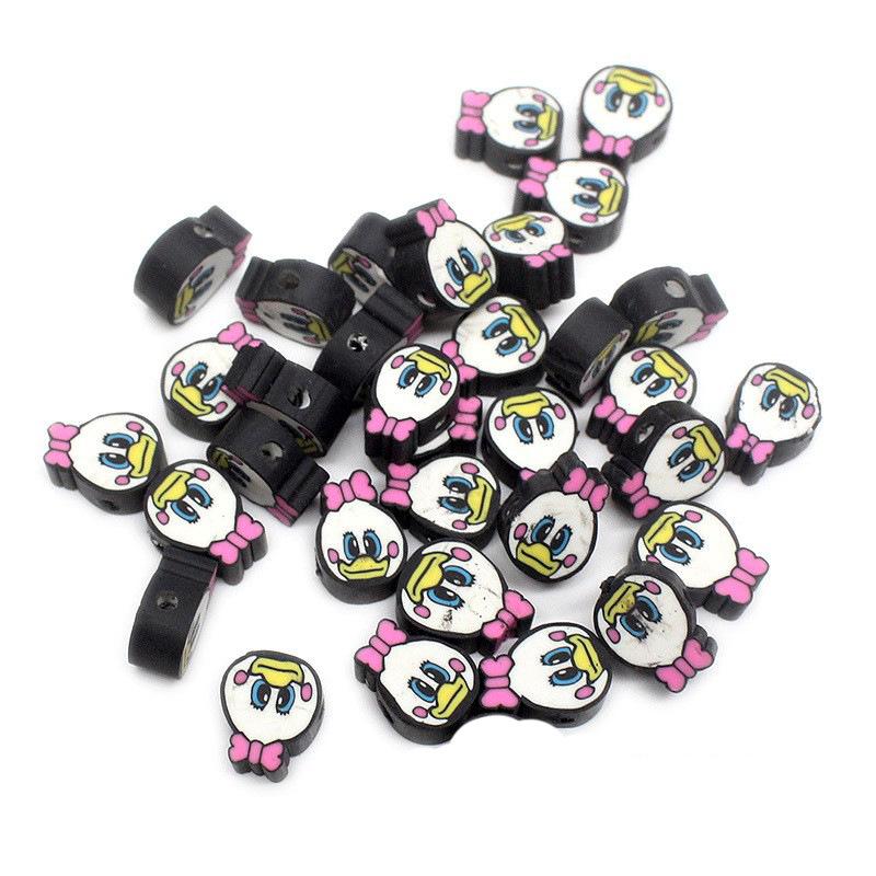 Soft Pottery Pieces Beaded Diy Mobile Phone Chain Accessories Loose Beads Smiley Face Letters Animal Fruit Mixed Soft Pottery