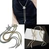 Saturn Pendant Necklace For Women With Rhinestone Accents And Adjustable Snake Chain