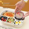 Microwave Safe 304 Stainless Steel Bento Box with Sealed Compartments for Freshness