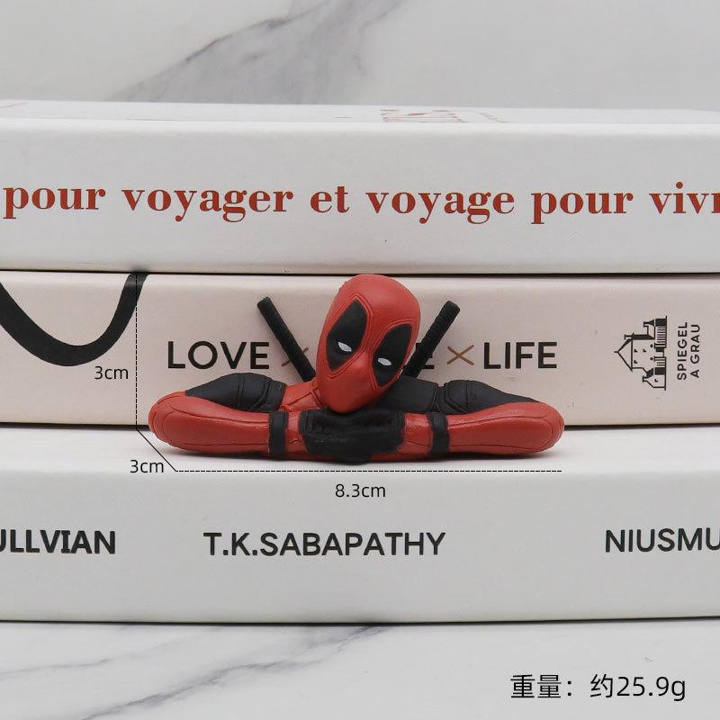 6 Desk Decoration Deadpool Car Home Office Marvel 8cm X-MAN Funny Cute Figure Model Toys