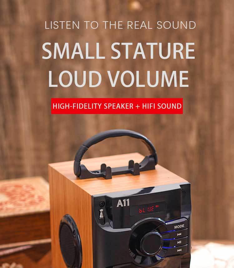 A11 Mobiler Bluetooth-Lautsprecher 4.0 - Kompakt, Outdoor, Schwerer Bass mit Kartensteckplatz