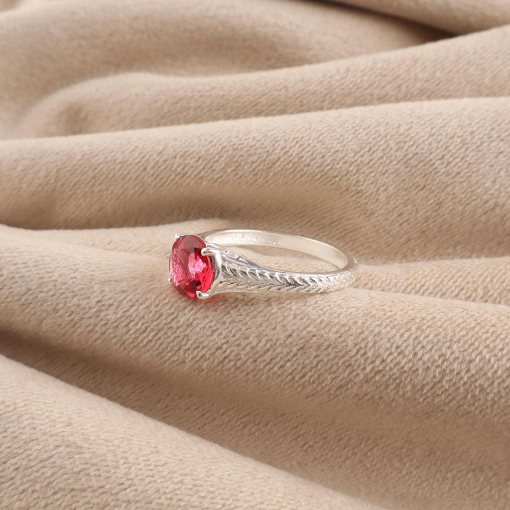 Pink Rubellite Gemstone 925 Sterling Silver Minimalist Ring Designer Jewelry For Women CZR-27-2