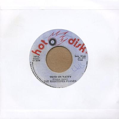 7inch Record RIGHTEOUS FLAMES  Trod On Natty 5007 Hot Disk 1975 Jamaica Reggae Ska  Dub Used