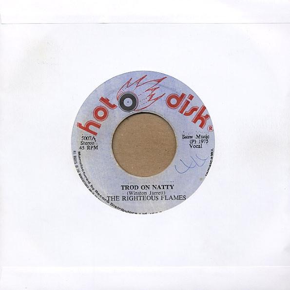 

7inch Record RIGHTEOUS FLAMES Trod On Natty 5007 Hot Disk 1975 Jamaica Reggae Ska Dub Used