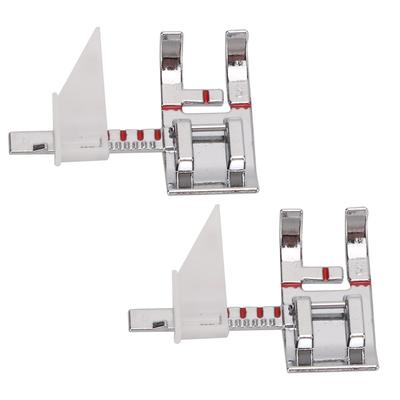 2 STÜCKE Nähfuß Edelstahl Nähfuß Glänzendes Aussehen Stoffnähfuß mit Führung zum Nähen