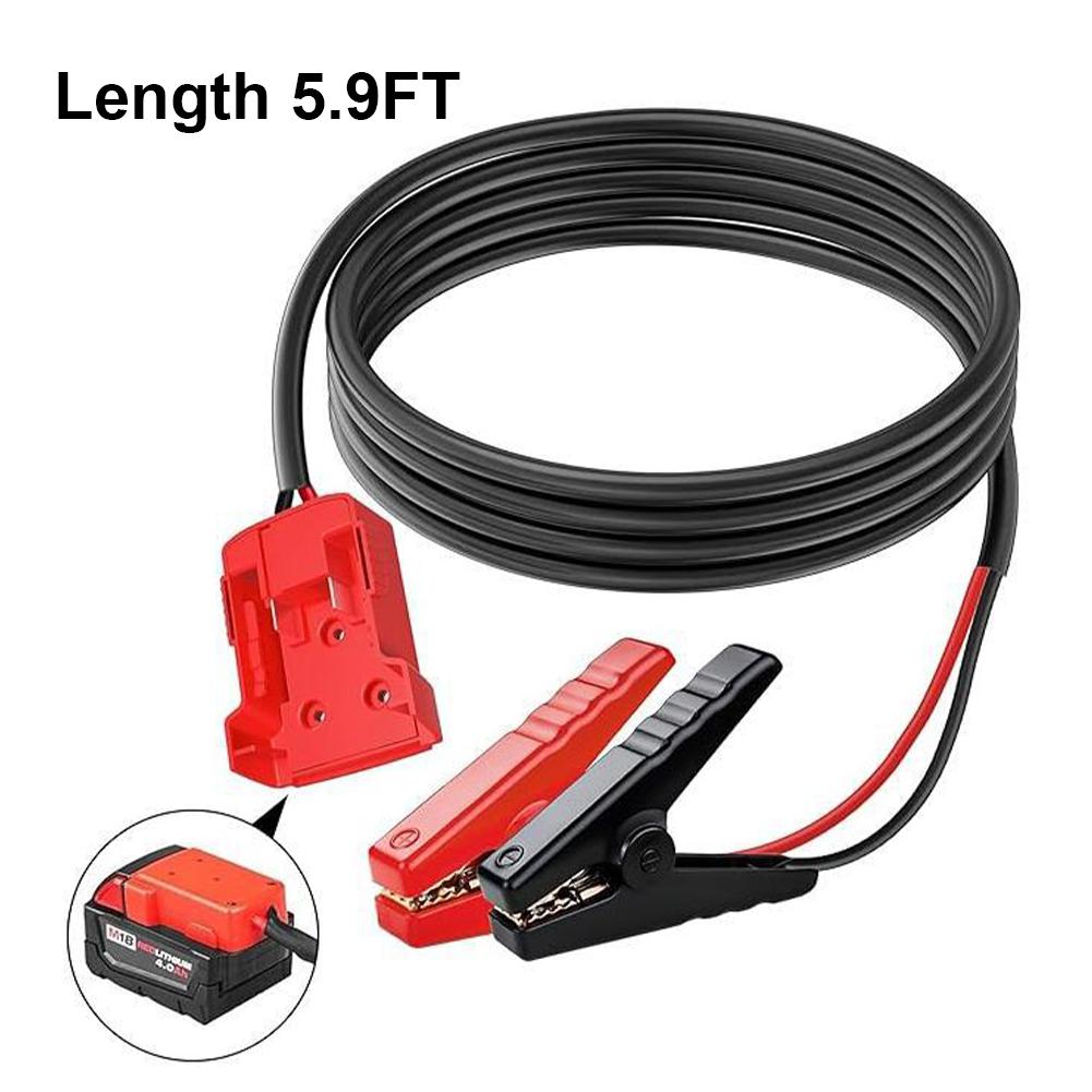 Jumper Cable Clamps for Milwaukee M18, Dewalt 20V Batteries Portable Battery Jumper Starter Automotive Booster Cables Power