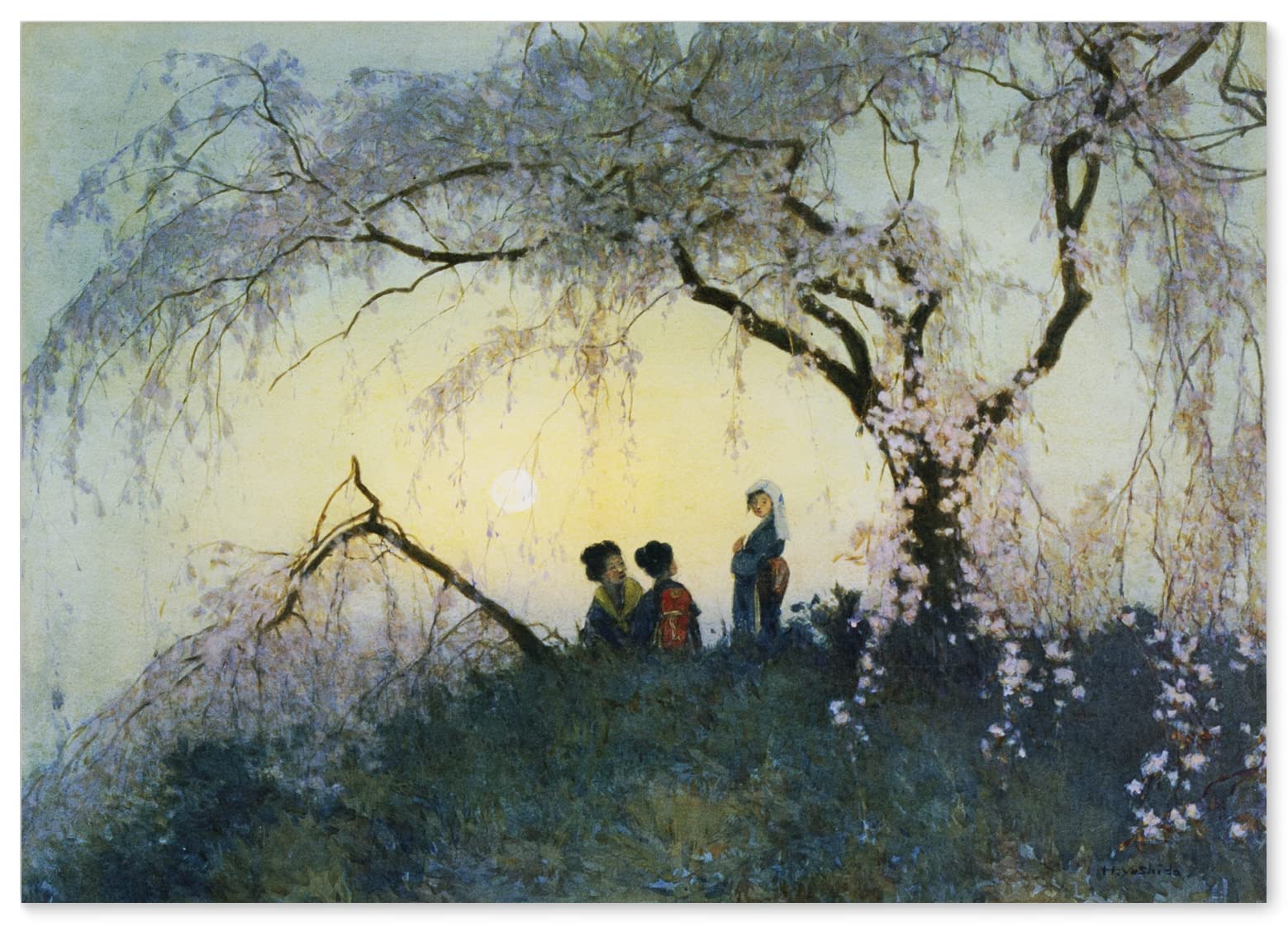 

Хироси Ёсида Репродукция плаката Кумои Сакура (Японская живопись) Размер A3 [Сделано в Японии] [Обои для интерьера] Живопись Обои Постер