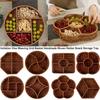 Square Woven Rattan Snack Storage Tray Creative Bread Food Tray