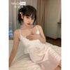 Lace sexy camisole shorts, satin set, pure and alluring style, with bra pads, ice silk slip dress, spring/summer new pajamas for women