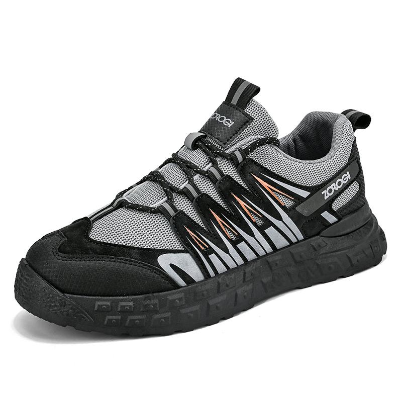 Мужские удобные ультрамягкие и дышащие кроссовки на шнуровке 39 чёрный/серый