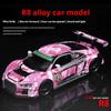 1/32 Scale Sport R8 LMS CUP Alloy Metal Vehicles Die Cast Toy Vehicles Sound and Light Collection Childrens Birthday Toy Gifts